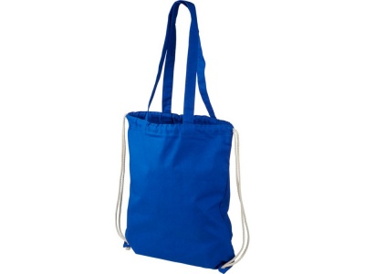 OA210209311 Рюкзак со шнурком Eliza из хлопчатобумажной ткани плотностью 240 г/м&sup2;, синий