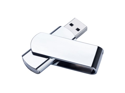 OA2102092357 USB-флешка металлическая поворотная на 64 ГБ 3.0, глянец
