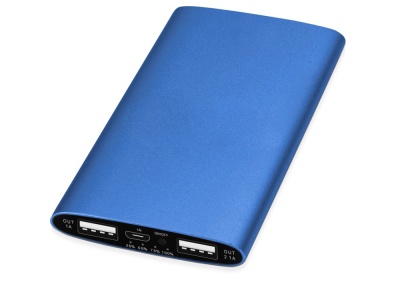 OA1701221347 Портативное зарядное устройство Мун с 2-мя USB-портами, 4400 mAh, синий