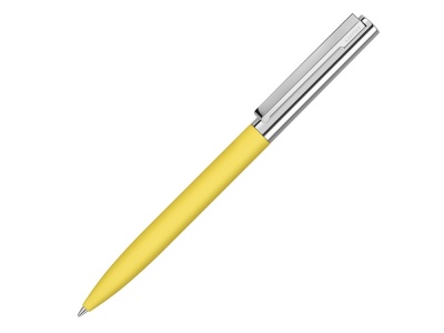 OA2102095841 Uma. Ручка металлическая шариковая Bright GUM soft-touch с зеркальной гравировкой, желтый