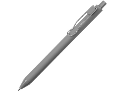 OA2102095127 Ручка пластиковая шариковая Clip, софт-тач, серый