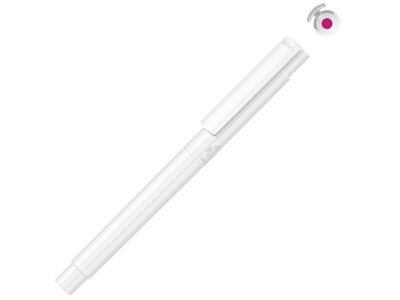 OA2102095889 Uma. Капиллярная ручка в корпусе из переработанного материала rPET RECYCLED PET PEN PRO FL, белый с розовыми чернилами