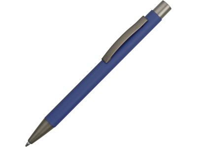 OA2003022575 Ручка металлическая soft touch шариковая Tender с зеркальным слоем, синий/серый
