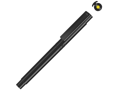 OA2102095876 Uma. Капиллярная ручка в корпусе из переработанного материала rPET RECYCLED PET PEN PRO FL, черный с желтыми чернилами