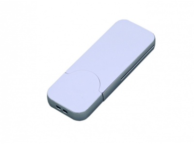 OA2102093147 USB-флешка на 128 Гб в стиле I-phone, прямоугольнй формы, белый