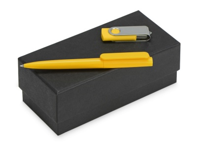 OA2003023761 Подарочный набор Qumbo с ручкой и флешкой, желтый