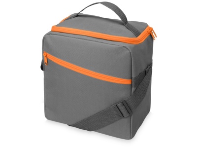OA2003024148 US Basic. Изотермическая сумка-холодильник Classic c контрастной молнией, серый/оранжевый
