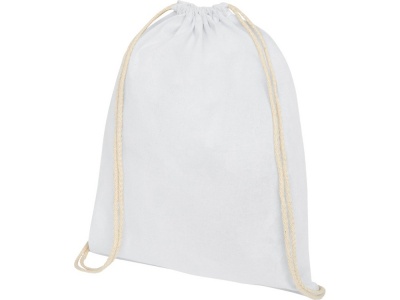 OA2102094822 Рюкзак со шнурком Oregon из хлопка плотностью 140 г/м&sup2;, белый