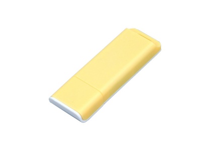 OA2003025039 Флешка прямоугольной формы, оригинальный дизайн, двухцветный корпус, 16 Гб, желтый/белый