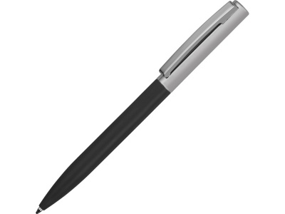 OA2003022246 Ручка металлическая soft-touch шариковая Tally с зеркальным слоем, серебристый/черный