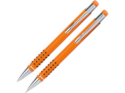 OA15092943 Набор Онтарио: ручка шариковая, карандаш механический, оранжевый/серебристый