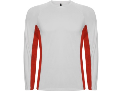 OA2408288120 Roly. Футболка Shanghai  мужская с длинным рукавом, белый/красный