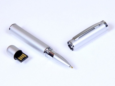 OA2102093562 USB-флешка на 8 Гб в виде ручки с мини чипом, серебро