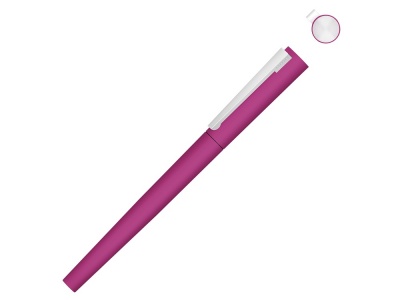 OA2102095861 Uma. Ручка металлическая роллер Brush R GUM soft-touch с зеркальной гравировкой, розовый