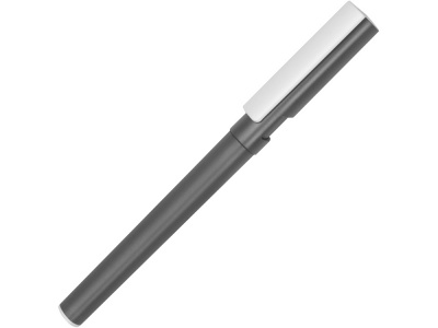 OA2003022231 Ручка пластиковая шариковая трехгранная Nook с подставкой для телефона в колпачке, серый/белый