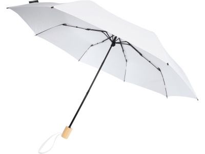 OA2102096338 Avenue. Birgit, складной ветроустойчивой зонт диаметром 21 дюйм из переработанного ПЭТ, белый