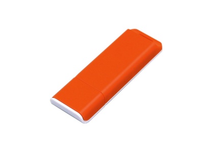 OA2003025044 Флешка прямоугольной формы, оригинальный дизайн, двухцветный корпус, 32 Гб, оранжевый/белый