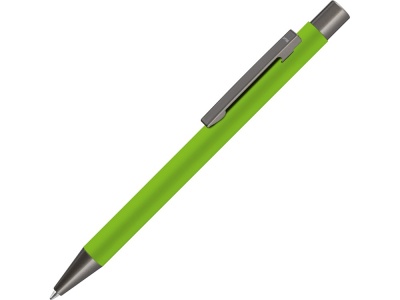 OA2003021453 Uma. Ручка шариковая UMA STRAIGHT GUM soft-touch, с зеркальной гравировкой, зеленое яблоко