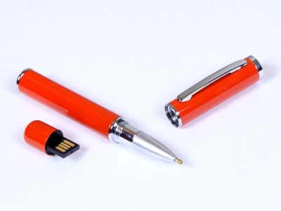 OA2102093585 USB-флешка на 64 ГБ в виде ручки с мини чипом, оранжевый