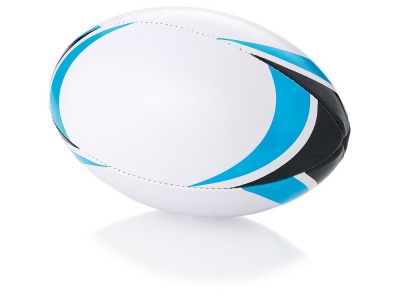 OA93P-WHT4 Мяч для регби Stadium, белый/голубой