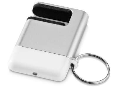 OA15094839 Подставка-брелок для мобильного телефона GoGo, серебристый/белый