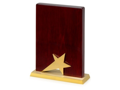 OA2003023981 Награда Galaxy с золотой звездой, дерево, металл, в подарочной упаковке