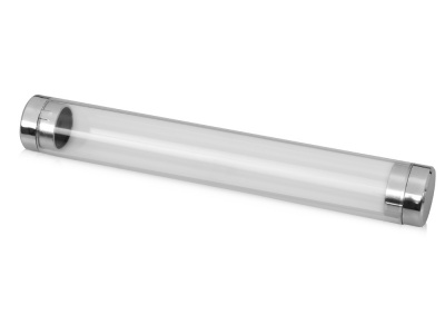 OA18BOX-GRY1 Тубус для 1 ручки Аяс, прозрачный/серебристый