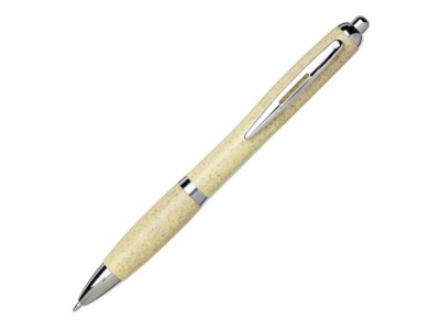 OA2003027692 Шариковая ручка Nash из пшеничной соломы с хромированным наконечником, желтый
