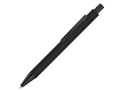 OA2102095143 Uma. Ручка шариковая металлическая Pyra M soft-touch с зеркальной гравировкой и черными деталями, черный