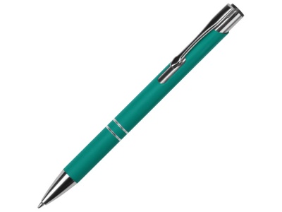 OA2102095216 Ручка металлическая шариковая Legend Gum софт-тач, бирюзовый