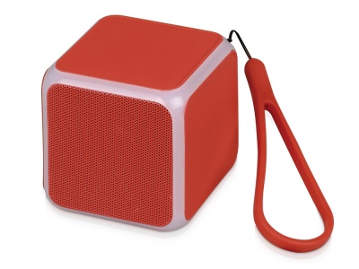 OA2003022196 Портативная колонка Cube с подсветкой, красный