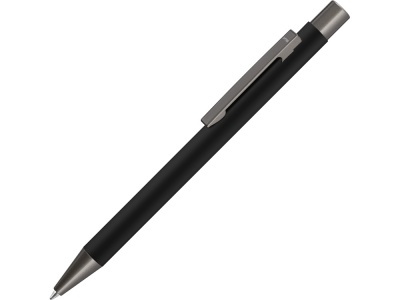 OA2003021456 Uma. Ручка шариковая UMA STRAIGHT GUM soft-touch, с зеркальной гравировкой, черный