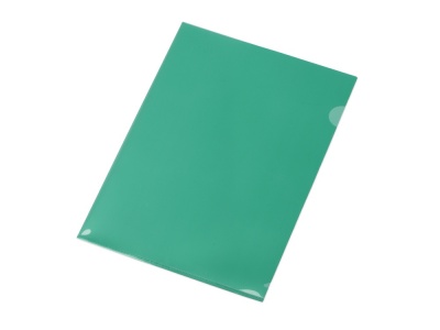 OA2102094221 Папка-уголок прозрачный формата А4  0,18 мм, зеленый глянцевый