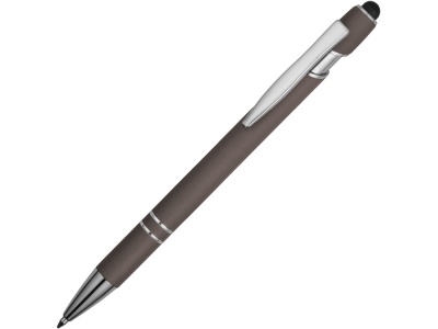 OA2003022271 Ручка металлическая soft-touch шариковая со стилусом Sway, серый/серебристый