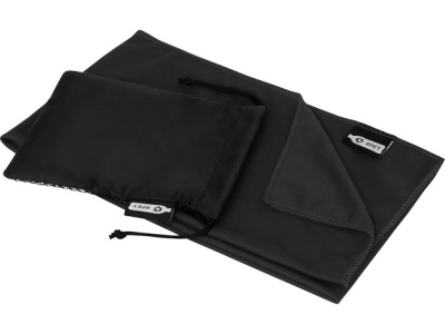 OA2102096348 Спортивное охлаждающее полотенце Raquel из переработанного ПЭТ в мешочке, черный