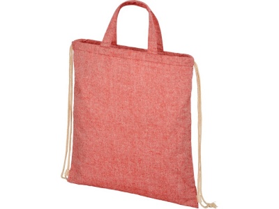 OA2102094864 Рюкзак со шнурком Pheebs из 210 г/м&sup2; переработанного хлопка, красный яркий
