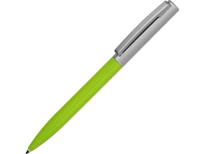 OA2003022249 Ручка металлическая soft-touch шариковая Tally с зеркальным слоем, серебристый/зеленый