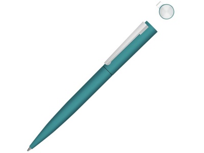 OA2102094095 Uma. Металлическая шариковая ручка soft touch Brush gum, бирюзовый