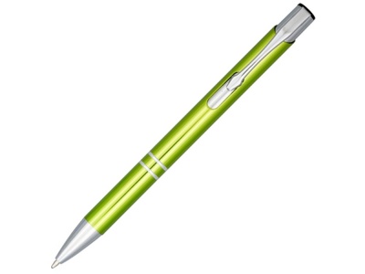 OA210209473 Кнопочная шариковая ручка Moneta из анодированного алюминия, черные чернила, лайм