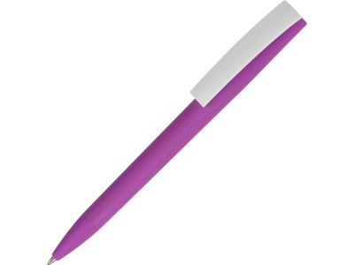 OA2003022335 Ручка пластиковая soft-touch шариковая Zorro, фиолетовый/белый