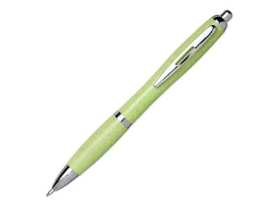 OA2003027690 Шариковая ручка Nash из пшеничной соломы с хромированным наконечником, зеленый