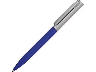 OA2003022247 Ручка металлическая soft-touch шариковая Tally с зеркальным слоем, серебристый/синий