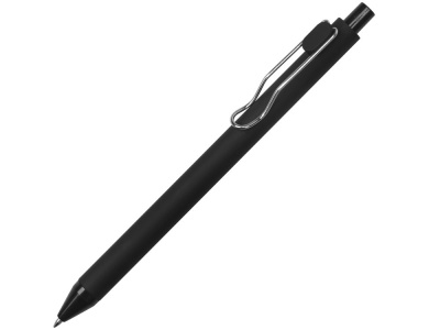 OA2102095126 Ручка пластиковая шариковая Clip, софт-тач, черный