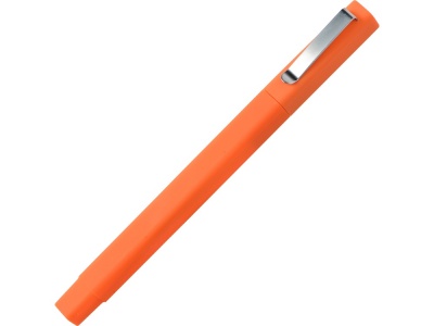 OA2003028097 Ручка шариковая пластиковая Quadro Soft, квадратный корпус с покрытием софт-тач, оранжевый