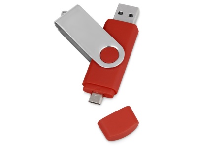 OA2003021281 USB/micro USB-флешка 2.0 на 16 Гб Квебек OTG, красный