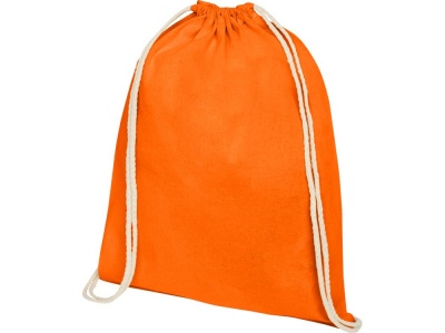 OA2102094825 Рюкзак со шнурком Oregon из хлопка плотностью 140 г/м&sup2;, оранжевый