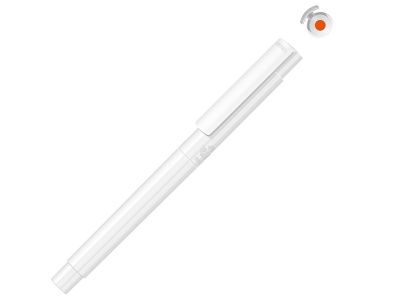 OA2102095890 Uma. Капиллярная ручка в корпусе из переработанного материала rPET RECYCLED PET PEN PRO FL, белый с оранжевыми чернилами