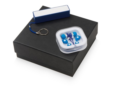 OA2003023783 Подарочный набор Non-stop music с наушниками и зарядным устройством, синий