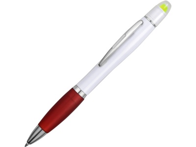 OA15093108 Ручка шариковая с восковым маркером белая/красная