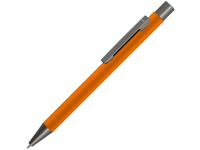 OA2003021458 Uma. Ручка шариковая UMA STRAIGHT GUM soft-touch, с зеркальной гравировкой, оранжевый